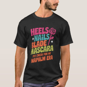 Camiseta Era Retro Napalm Verificação de Roupa Saltos Unhas