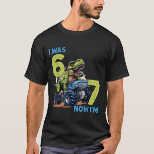 Camiseta era Seis Sete Dinosaur 67 Meme 7º Aniversário Meni