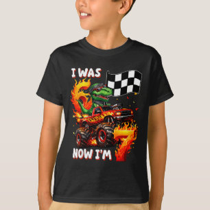 Camiseta Era um caminhão monstro de dinossauro t-rex de men