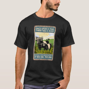 Camiseta Era Uma Vez Que Havia Uma Vaca-Homem Abaixo Do Gal