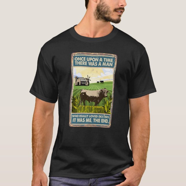 Camiseta Era Uma Vez Que Havia Uma Vaca-Homem Criando Dexte (Frente)
