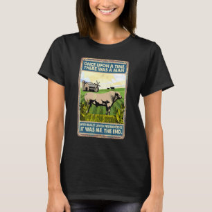 Camiseta Era uma vez um homem Raça de vaca Pé-de-Monte