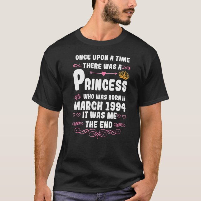 Camiseta Era uma vez uma princesa. Março de 1994 (Frente)