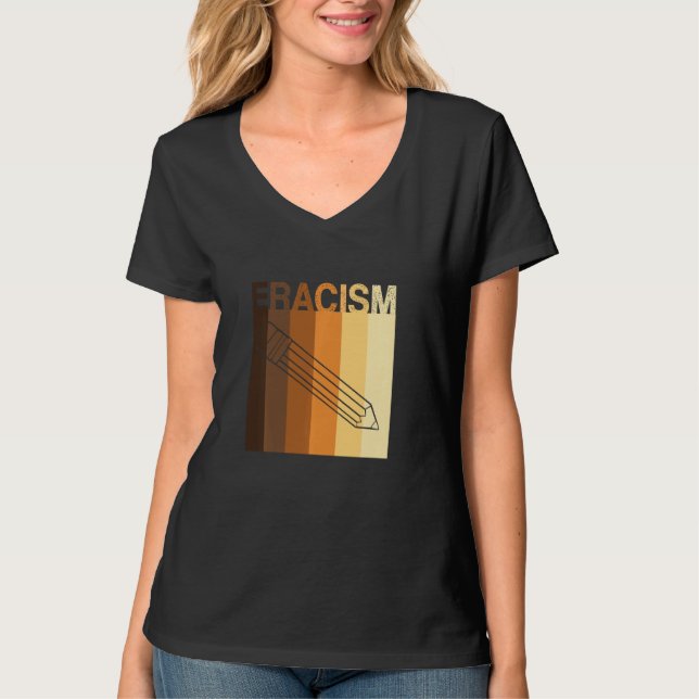 Camiseta ERACISMO Apaga racismo anti-racismo Igualdade raci (Frente)
