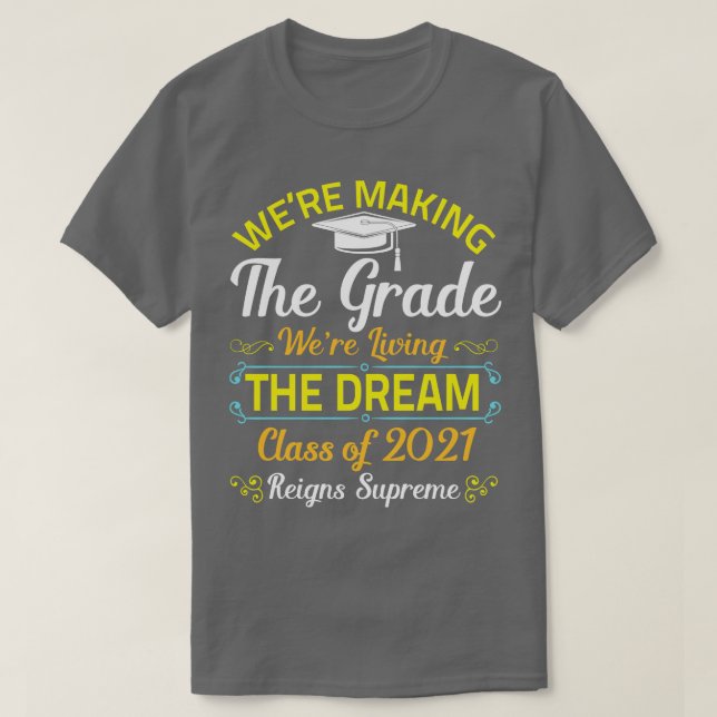 Camiseta Eram Fazer A Classe Feliz De Mais velho De 2021 (Frente do Design)