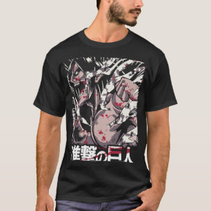 Camiseta Eren na frente do Tee de Muro