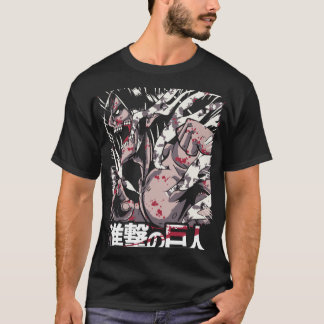 Camiseta Eren na frente do Tee de Muro