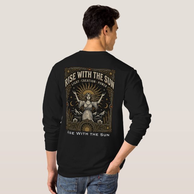 Camiseta Erga-se Com o Sol (Parte Traseira Completa)