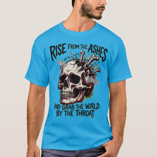 Camiseta Erga-se Das Cinzas Caveira Fênix Motivacional Somb