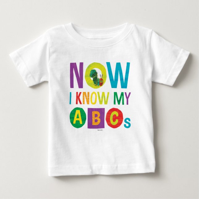 Camiseta Eric Carle Agora Conheço meus ABCs (Frente)