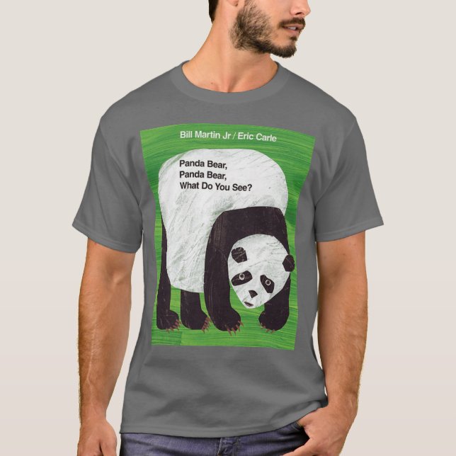 Camiseta Eric Carle Panda Bear O Que Você Vê amigo vinta (Frente)