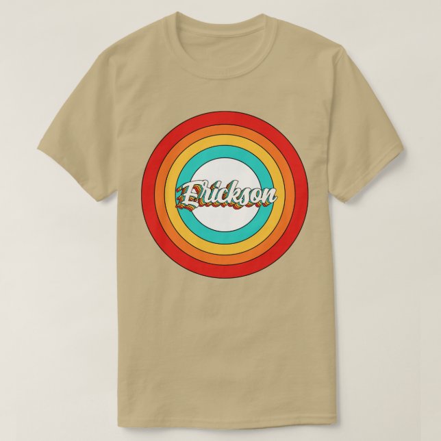 Camiseta Erickson Name Shirt Vintage Erickson Circle (Frente do Design)