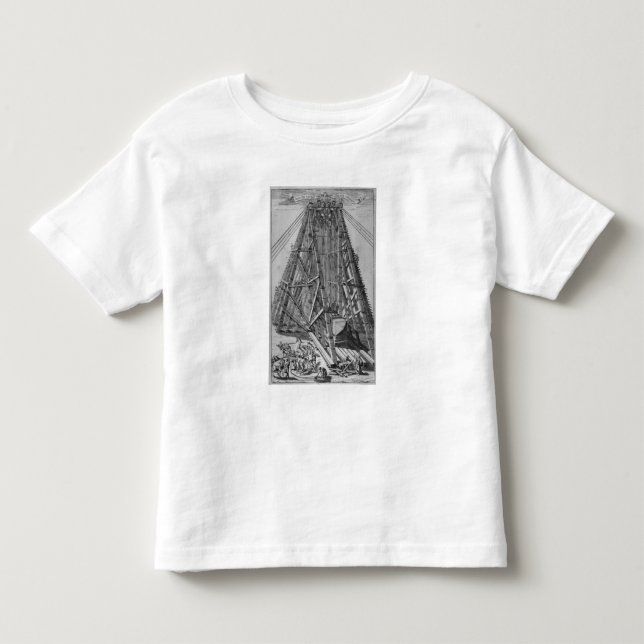 Camiseta Erigindo o Obelisk egípcio antigo (Frente)