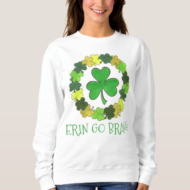 Camiseta Erin Go Bragh Shamrock Saint Patrick Day (Frente)