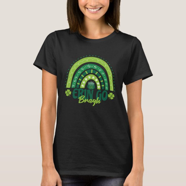 Camiseta Erin Go Bragh St Patrick s Day Rainbow Ireland For (Frente)