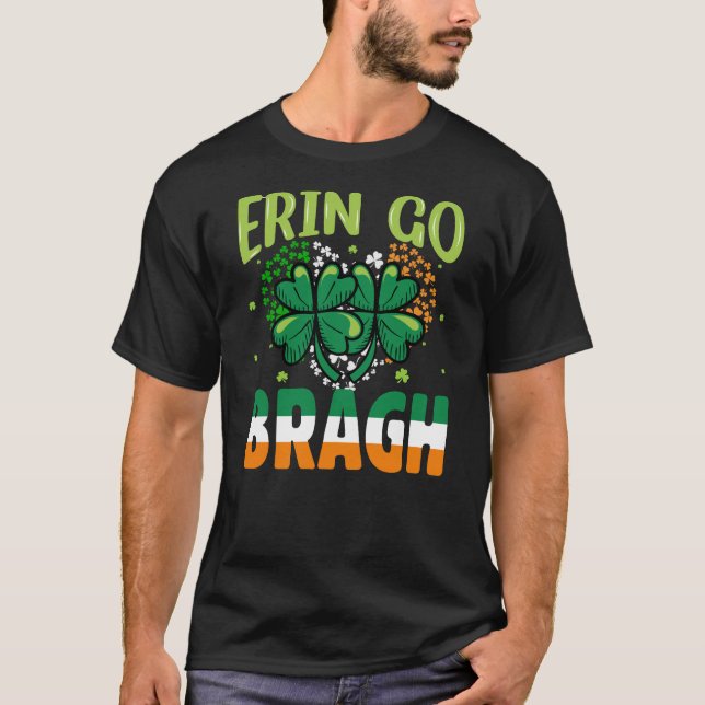 Camiseta -Erin Go Bragh Trevo Design de St. Patrick-60879 (Frente)