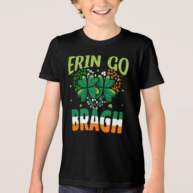 Camiseta -Erin Go Bragh Trevo Design de St. Patrick-60879 (Frente)
