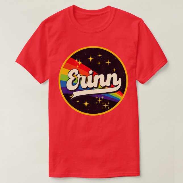 Camiseta Erinn Rainbow No Space Vintage Style (Frente do Design)