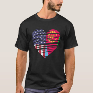 Camiseta Eritrea American Grown Heart USA Patriot Heritage