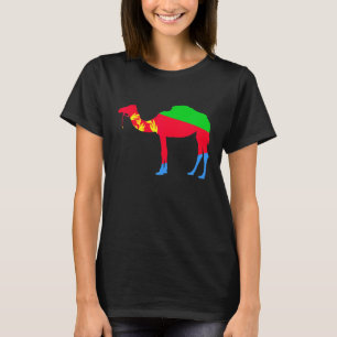 Camiseta Eritreia Camel Flag Tigrinya Eritrea Map Símbolo