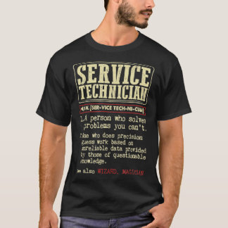 Camiseta erm de Dicionário do Técnico de Serviços