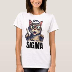 Camiseta Erm O Que O Gato De Sigma Engraçado Lovers