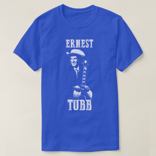 Camiseta Ernest Tubb O Estêncil Branco1 (Frente do Design)