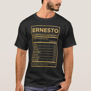 Camiseta Ernesto Nutrition Information Quantia Por Serviço