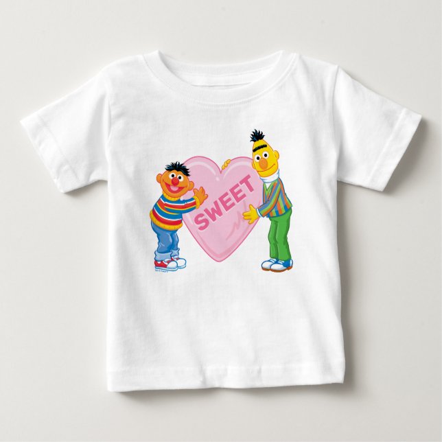 Camiseta Ernie & Bert Big Namorados Heart (Frente)