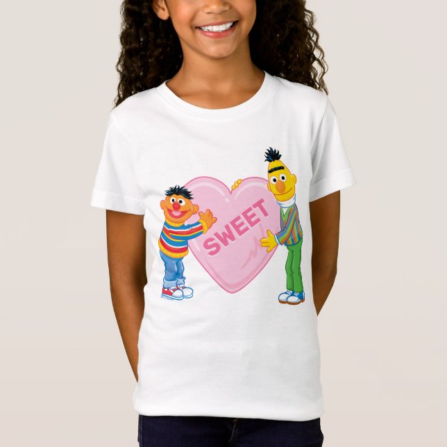 Camiseta Ernie & Bert Big Namorados Heart (Frente)