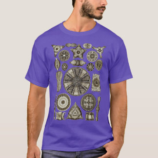 Camiseta Ernst Haeckel Diatoms Vintage Brown