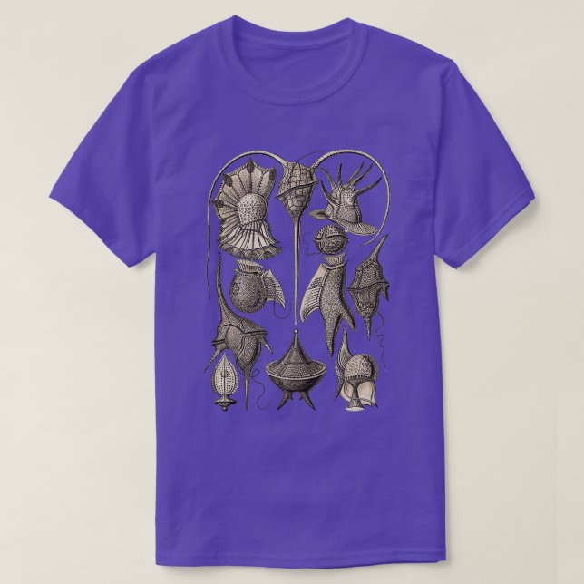 Camiseta Ernst Haeckel Peridinea Plankton Wenge (Frente do Design)
