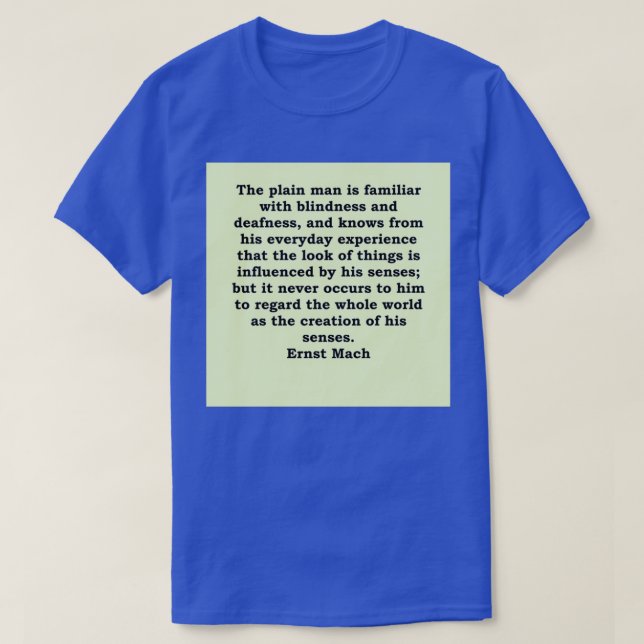 Camiseta Ernst Mach (Frente do Design)