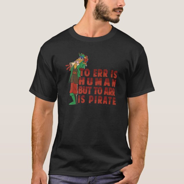 Camiseta Err É Humano, Mas Arr É Pirata O Papagaio 1 (Frente)
