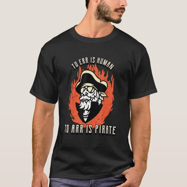 Camiseta Err É Humano Para Arr É Pirata (Frente)