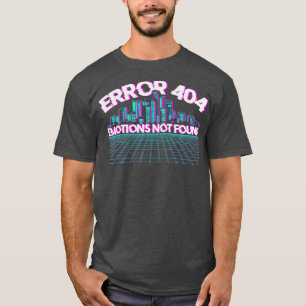 Camiseta Erro 404 Emoções Não Encontradas no Skyline Vaporw