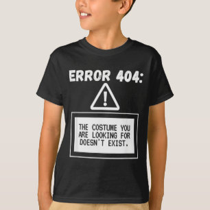 Camiseta Erro 404 Fantasia Não Encontrada Divertido Hallowe