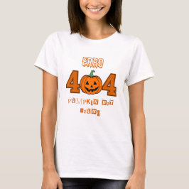 Camiseta Erro 404 Figurino Não Encontrado Halloween para mu