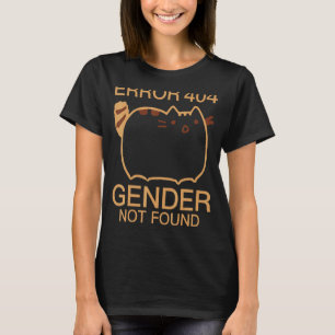 Camiseta Erro 404 Gênero Não Encontrado Cat Agender Não Bin
