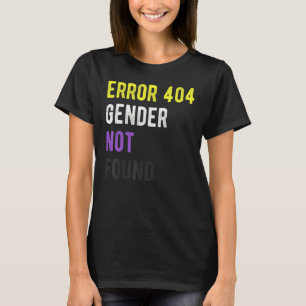 Camiseta Erro 404 Gênero Não Encontrado Lgbt Sexo De Orgulh