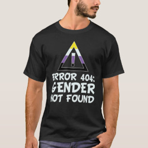 Camiseta Erro 404 Gênero Não Encontrado Lgbt Sexo De Orgulh