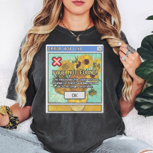 Camiseta Erro 404 Girassóis de Van Gogh Arte Glitch