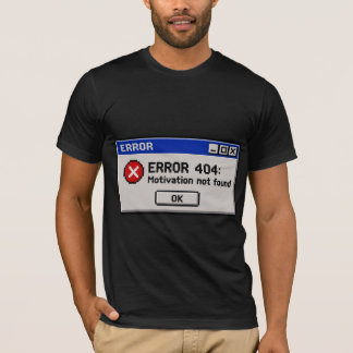 Camiseta Erro 404 Motivação Não Encontrada Divertido PC Ret