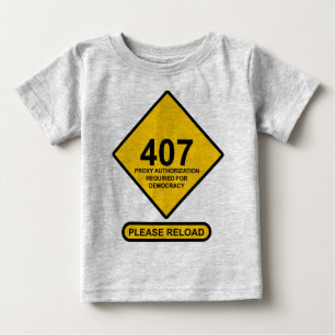 Camiseta Erro 407: Autenticação de Proxy Democracia Necessá