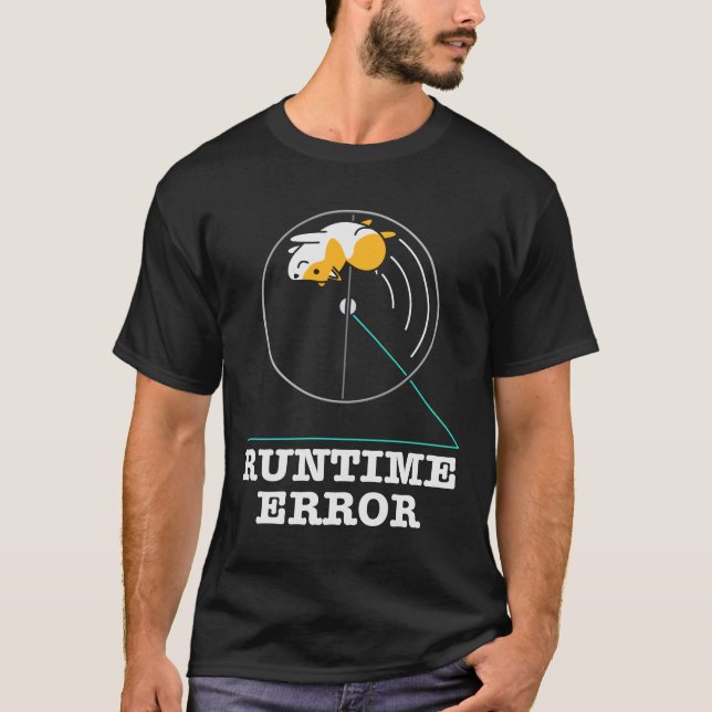 Camiseta Erro de Execução do Programador de Computador Codi (Frente)
