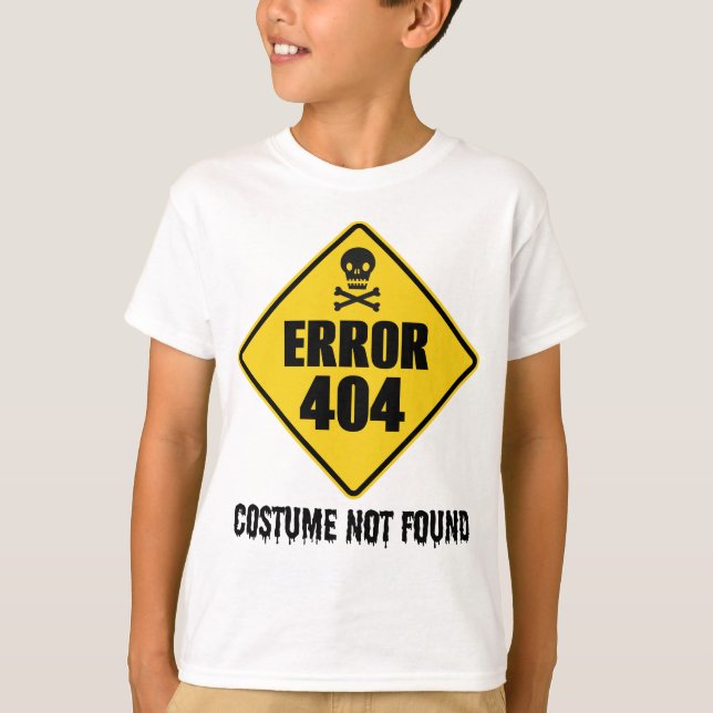 Camiseta Erro de Halloween 404 Figurume Não Encontrado (Frente)