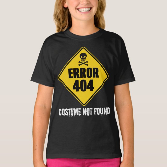 Camiseta Erro de Halloween 404 Figurume Não Encontrado (Frente)
