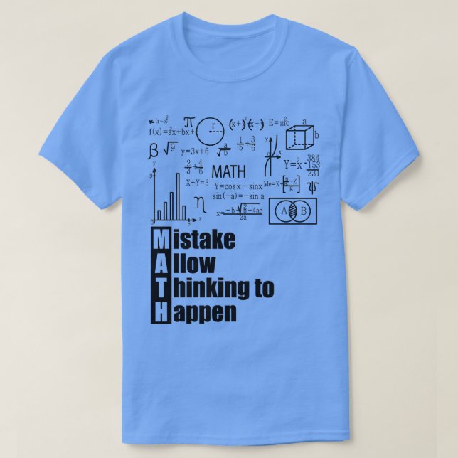 Camiseta Erro de matemática permite que pensamento aconteça (Frente do Design)