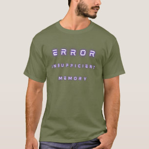 Camiseta erro de memória insuficiente