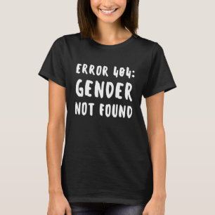 Camiseta Erro de Orgulho Não Binário do Agender 404 Sexo Nã